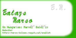 balazs marso business card